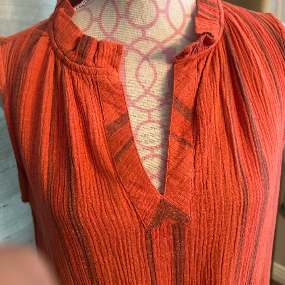 Sundance Terracotta Sleeveless Midi Dress - Picture 2 of 5